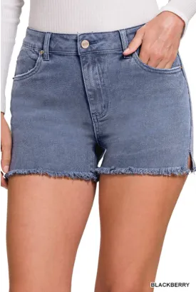 Acid Wash Denim Shorts