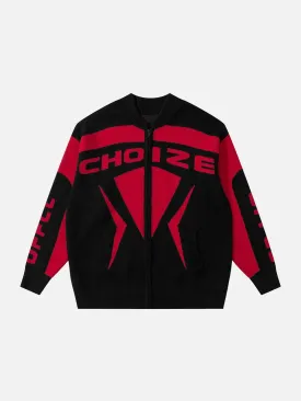 AlanBalen® - Colorblock Racing Cardigan