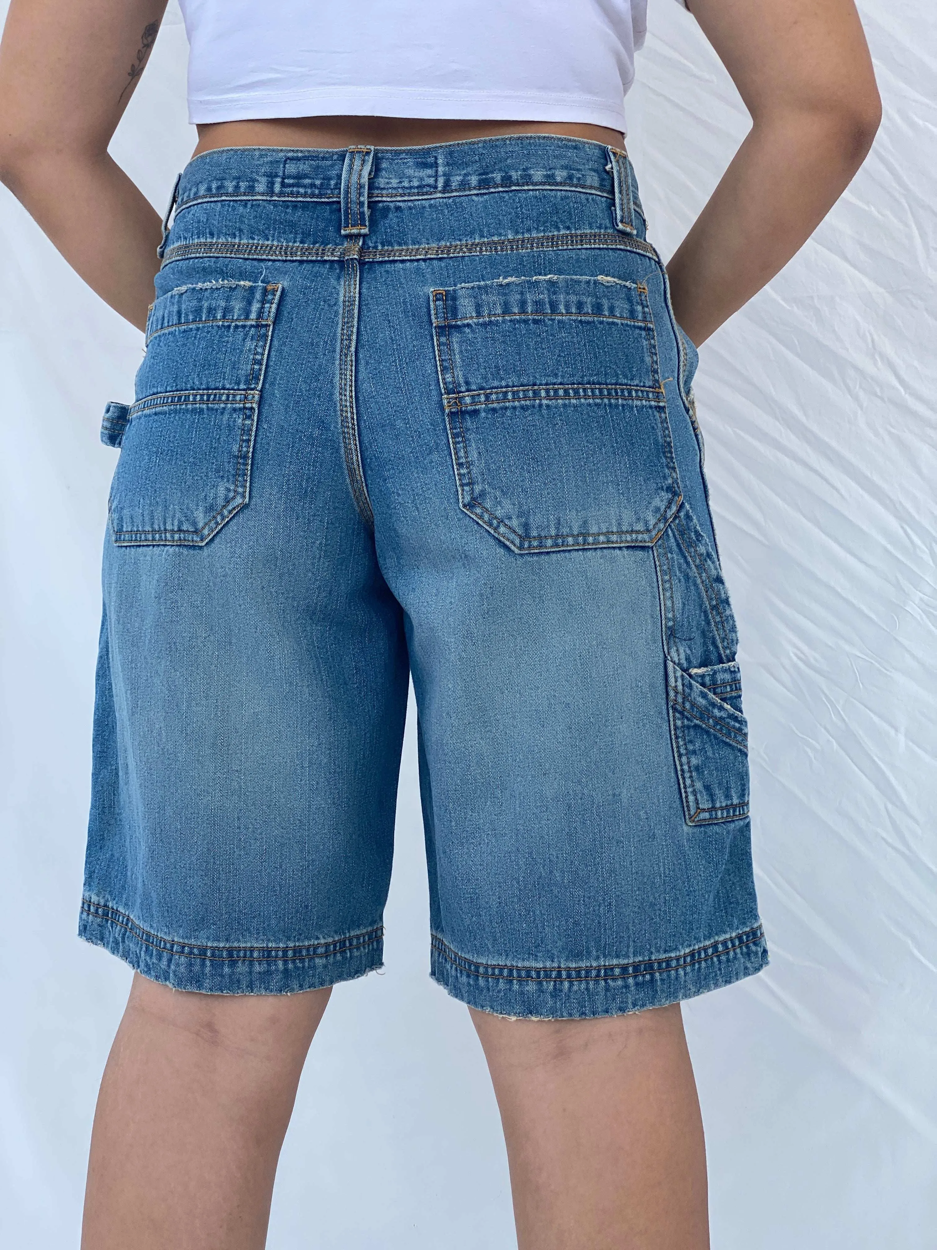 Authentic Jeans Wear Carpenter Style Denim Shorts Size L