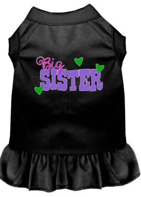 Big Sister Screen Print Dog Dress Black Xxl