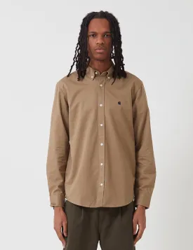 Carhartt-WIP L/S Madison Shirt - Khaki Leather