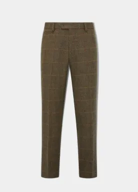 Combrook Men's Tweed Trousers In Teak - Regular Fit