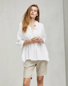 Cotton Ruffle Shirt