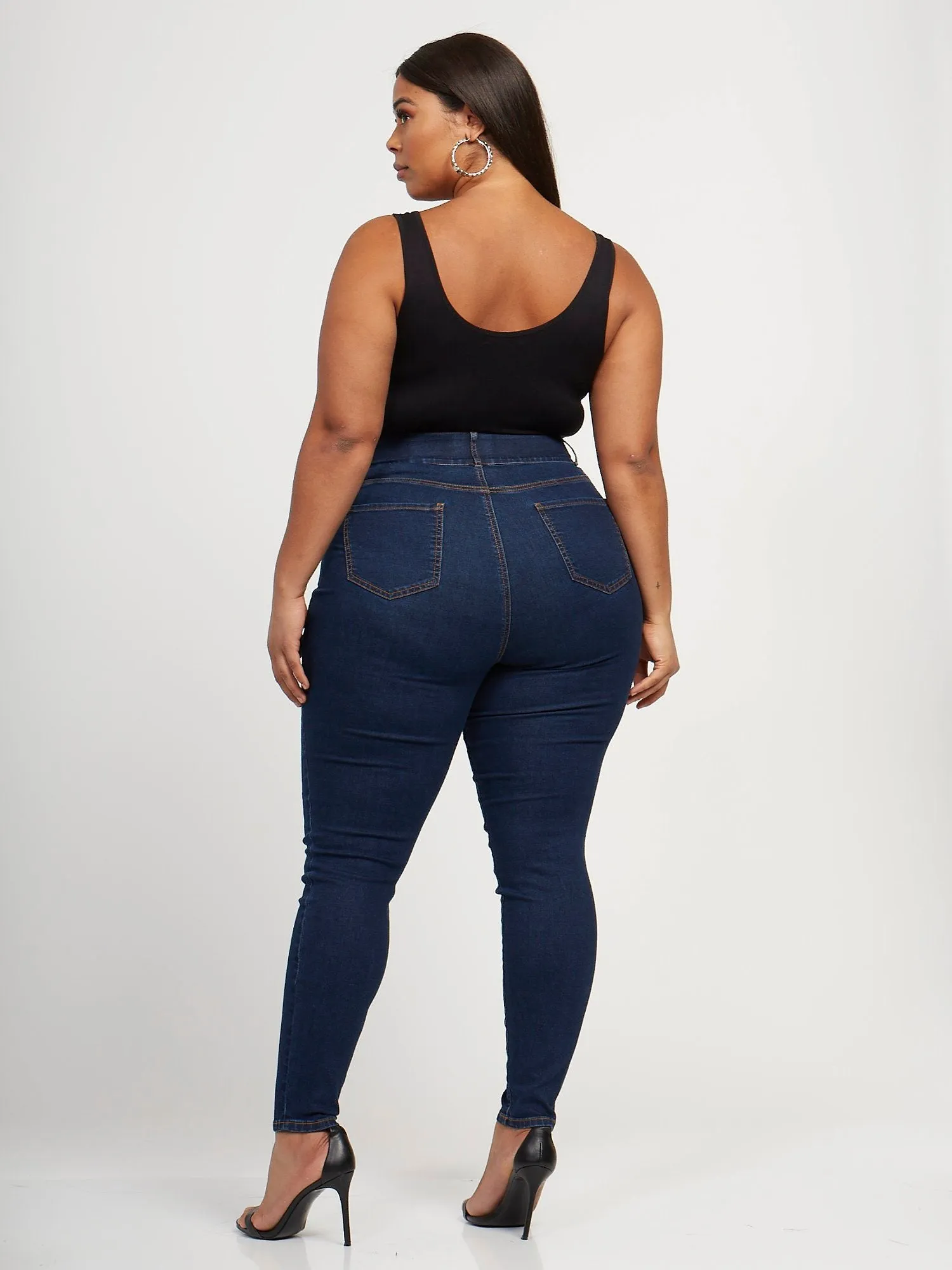 Dark Wash Curvy Fit Skinny Jeans