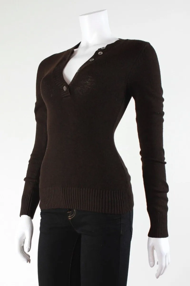 Dolce & Gabbana Brown Long Sleeved Sweater -38 IT | 4 US