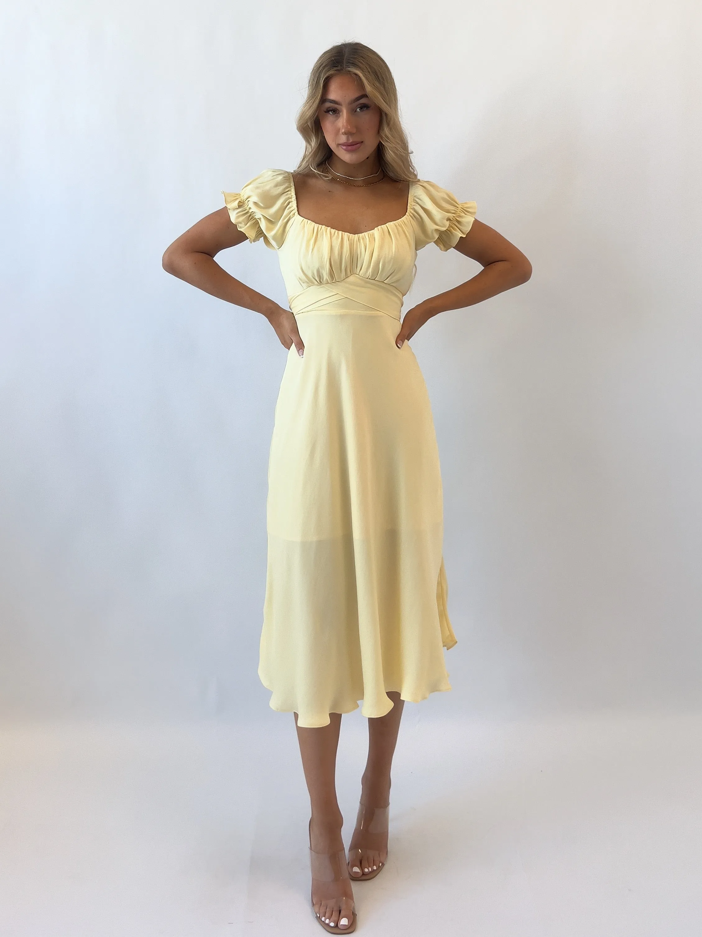 Ellison Midi Dress - Yellow