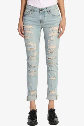 Emerson Heavy Distressed Slim Leg Jeans