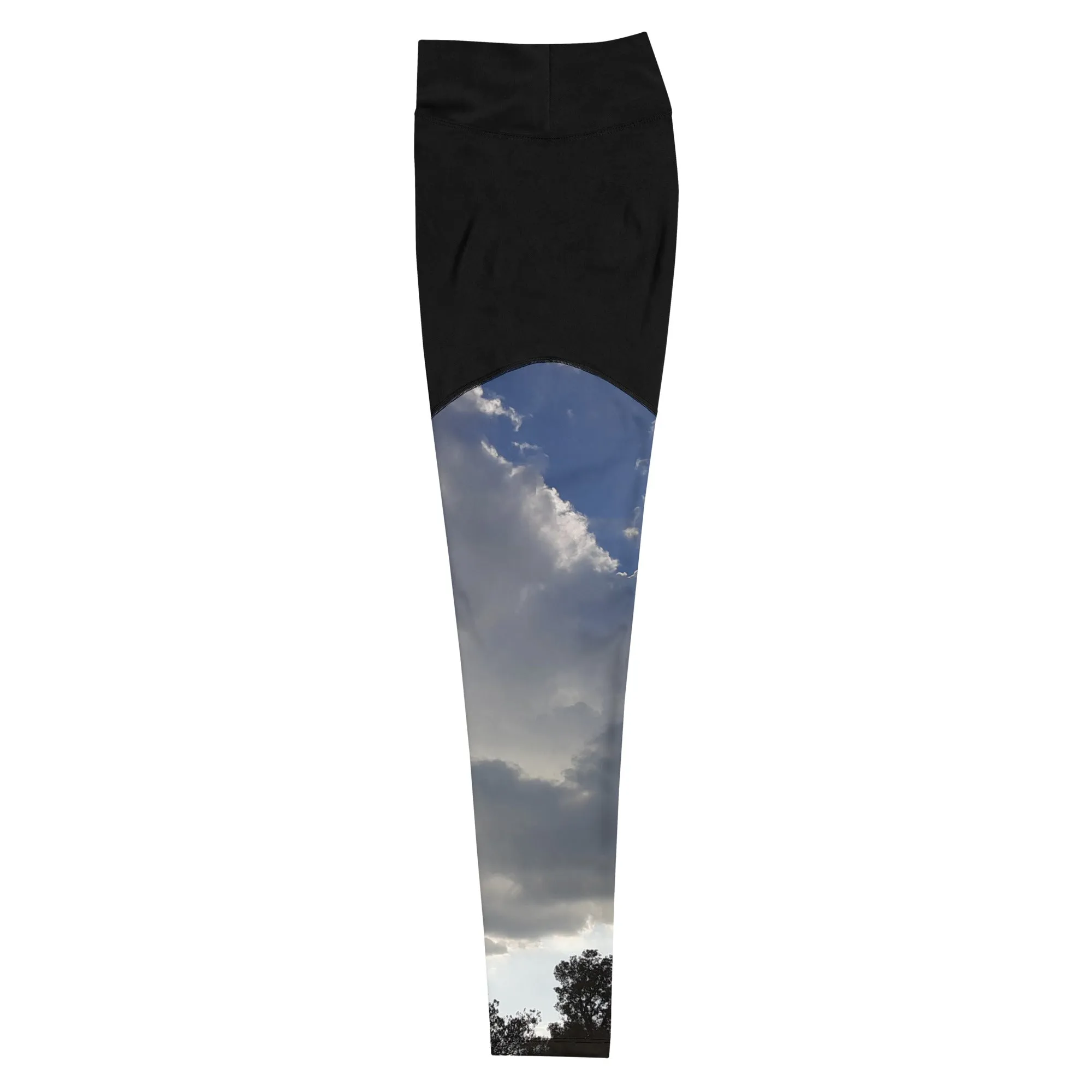 GG - Sports Leggings - Trees & Clouds