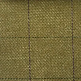 Gold Hopsack With Green And Purple Check Country Tweed Jacketing