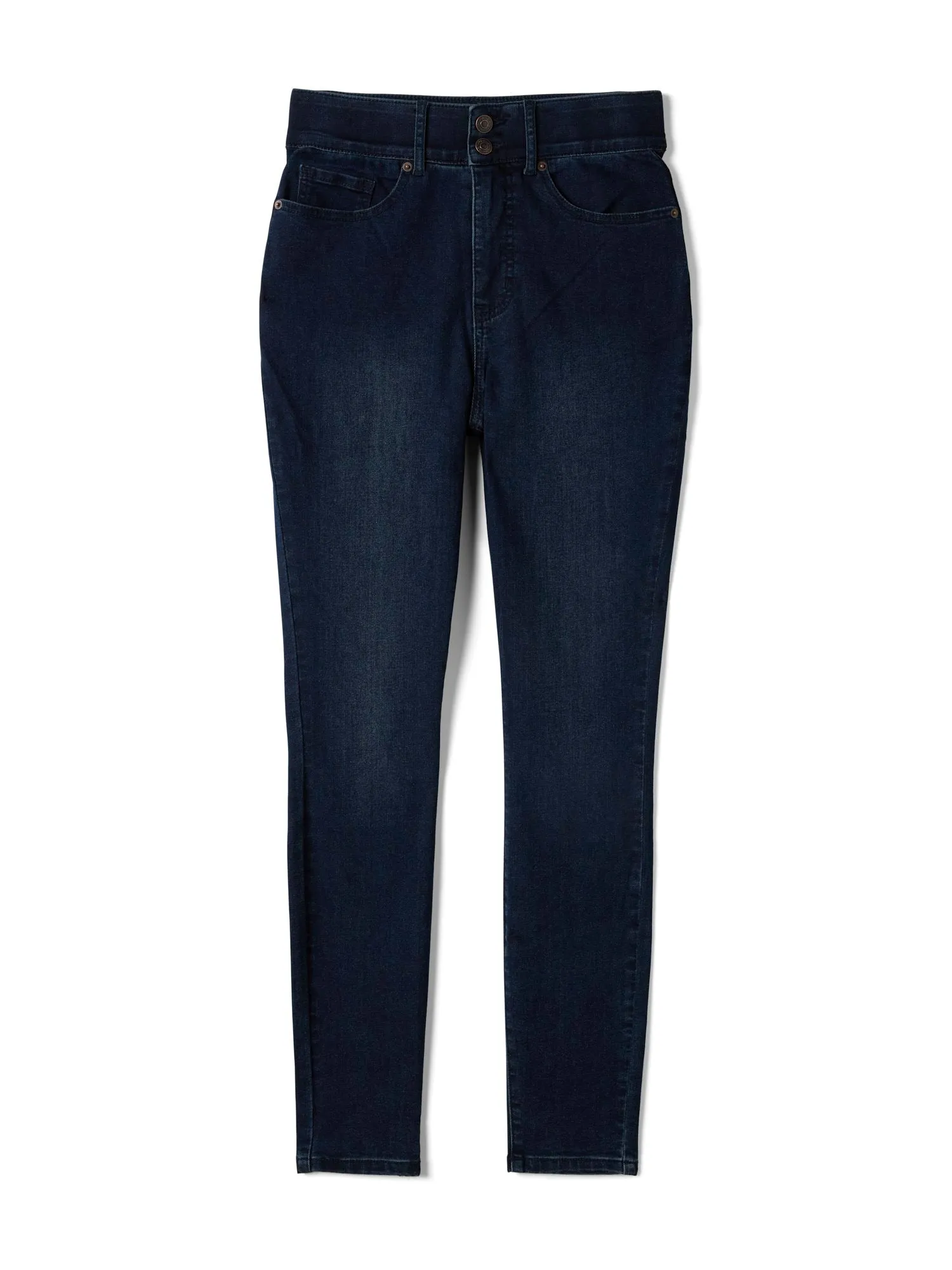 High Rise Curvy Fit Skinny Jeans in Dark Indigo - Short Inseam