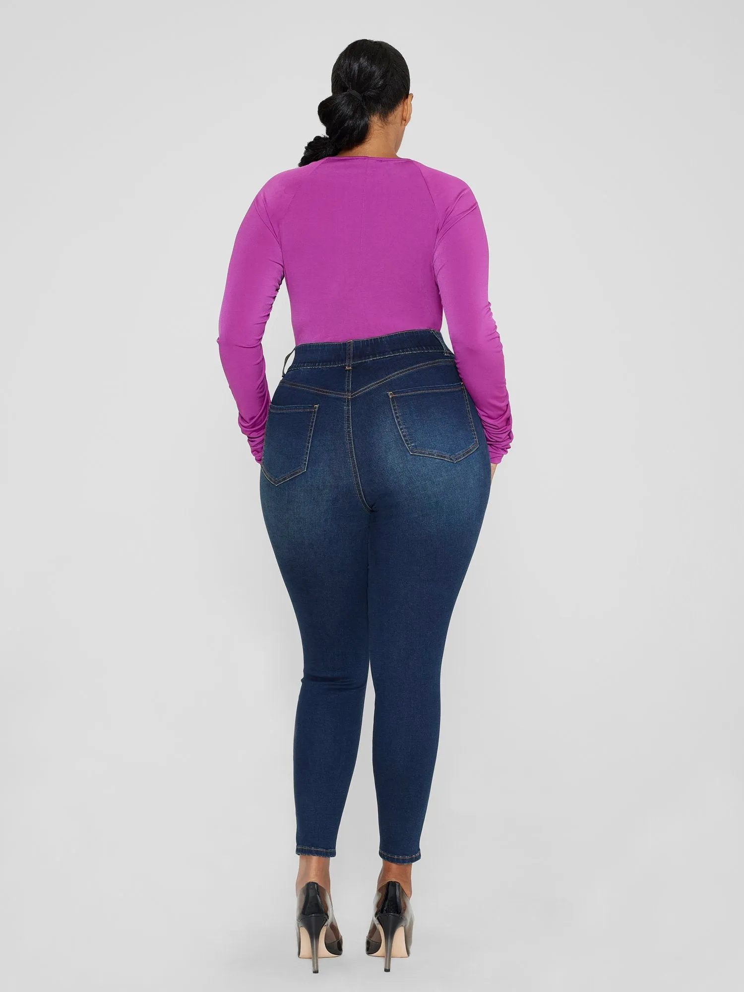 High Rise Curvy Fit Skinny Jeans - Tall Inseam