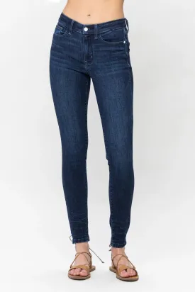 Judy Blue Crinkle Ankle Detail Skinny