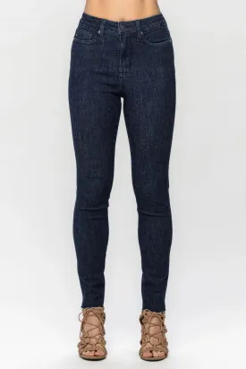 Judy Blue Tummy Control Raw Hem Skinny