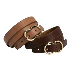 Loop leather Belt BROOKE NAT