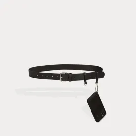 Morgan Belt with Ryder Carabiner - Black/Silver