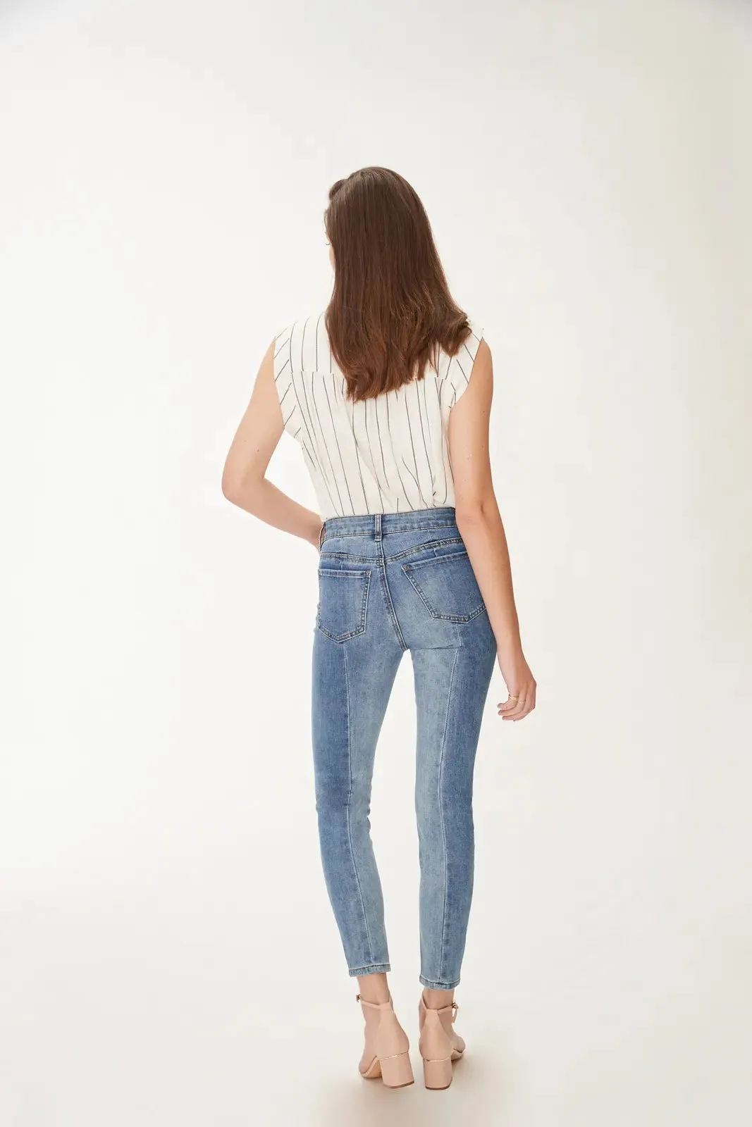 Olivia Two Tone Slim Ankle Jean | 2184779 FDJ