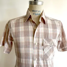 Vintage Levi's khaki plaid s/s shirt